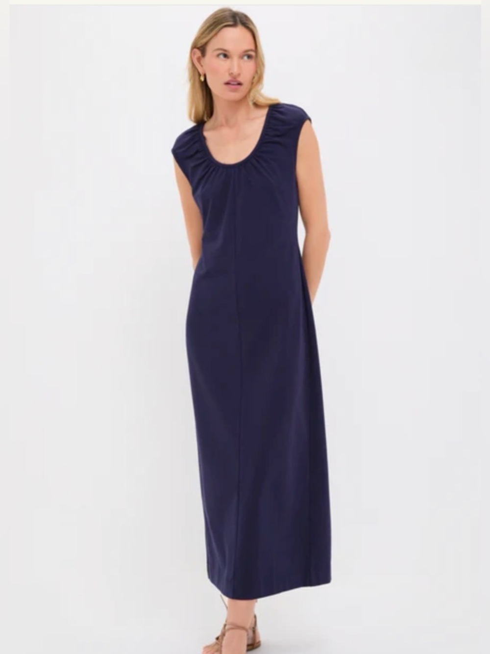 Pomander Place Navy Sleeveless Maxi Dress